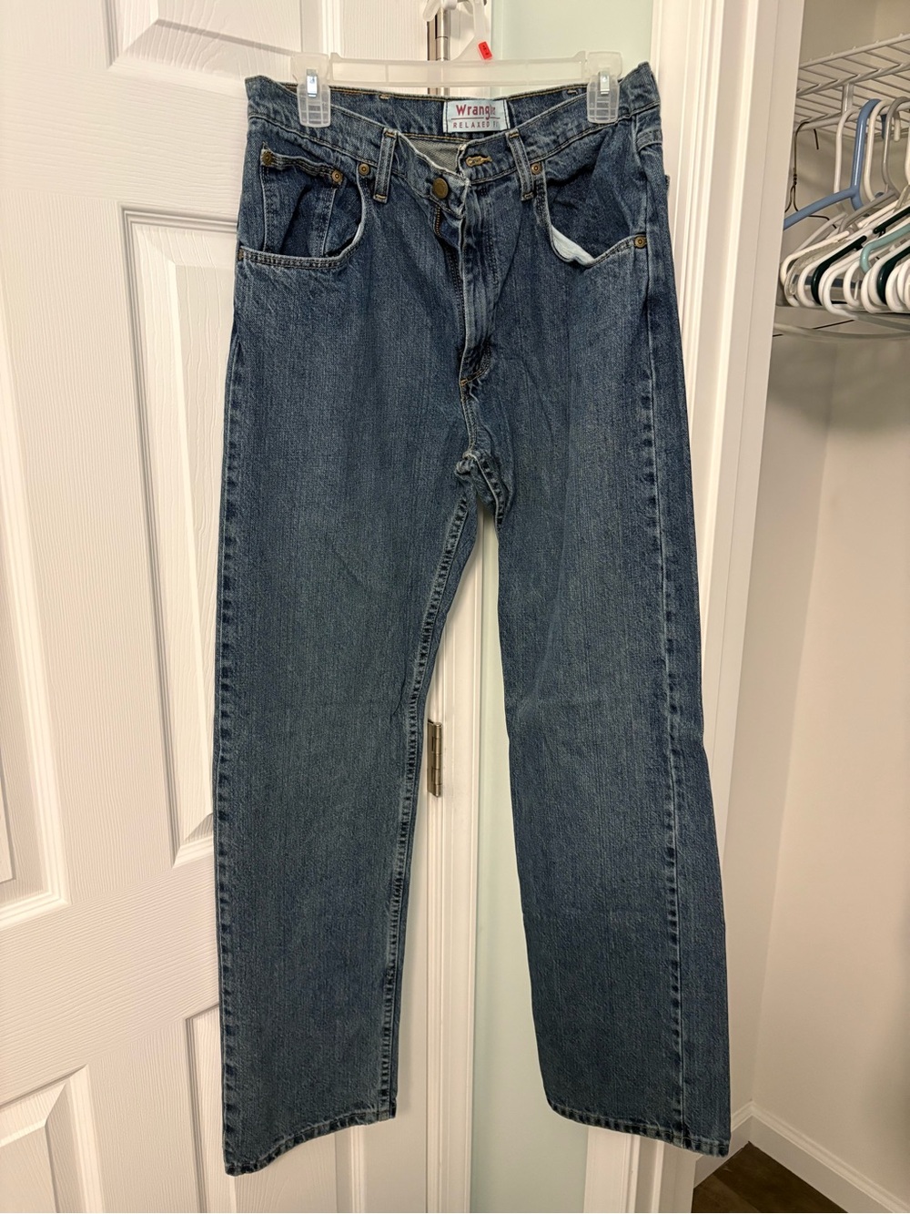Wrangler Men's Straight-Leg Dark Blue Jeans